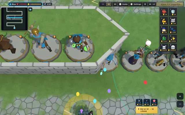Pack Garnison en jeu, gros plan